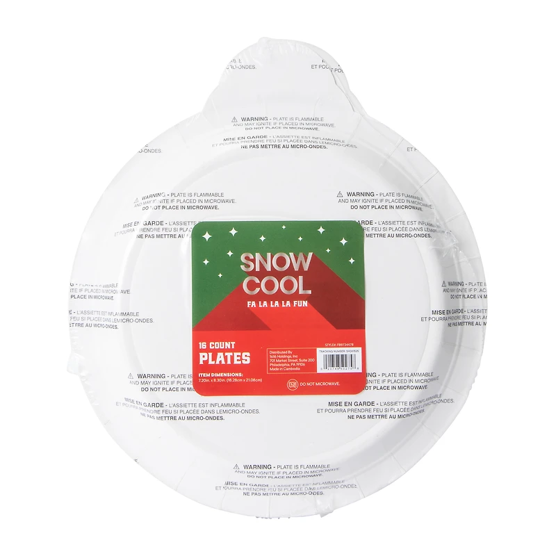 Christmas Themed Ornament Party Plates