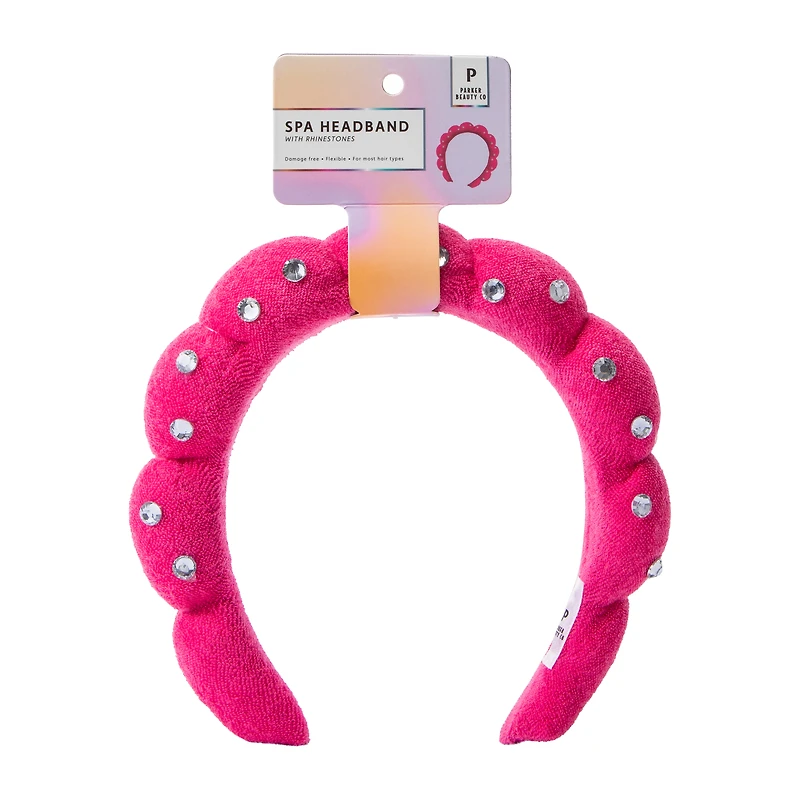 Padded Spa Headband With Rhinestones