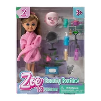Zoe Beauty Routine Toy Set 13-Piece