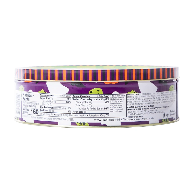 Halloween Trick Or Treat Traditional Style Butter Cookies Tin 16oz