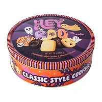 Halloween Hey Boo Traditional Style Butter & Chocolate Cookies Tin 16oz