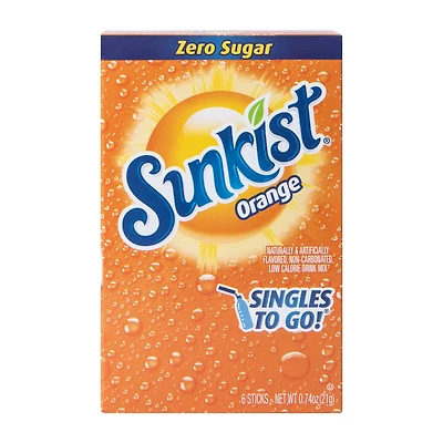 Sunkist® Orange Zero Sugar Drink Mix 0.74oz