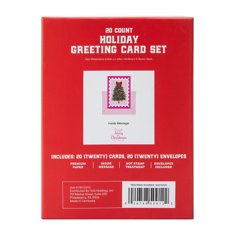 Christmas Greeting Cards 20-Pack