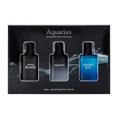 Aquarius Eau De Toilette Sampler Set For Him 3-Pack