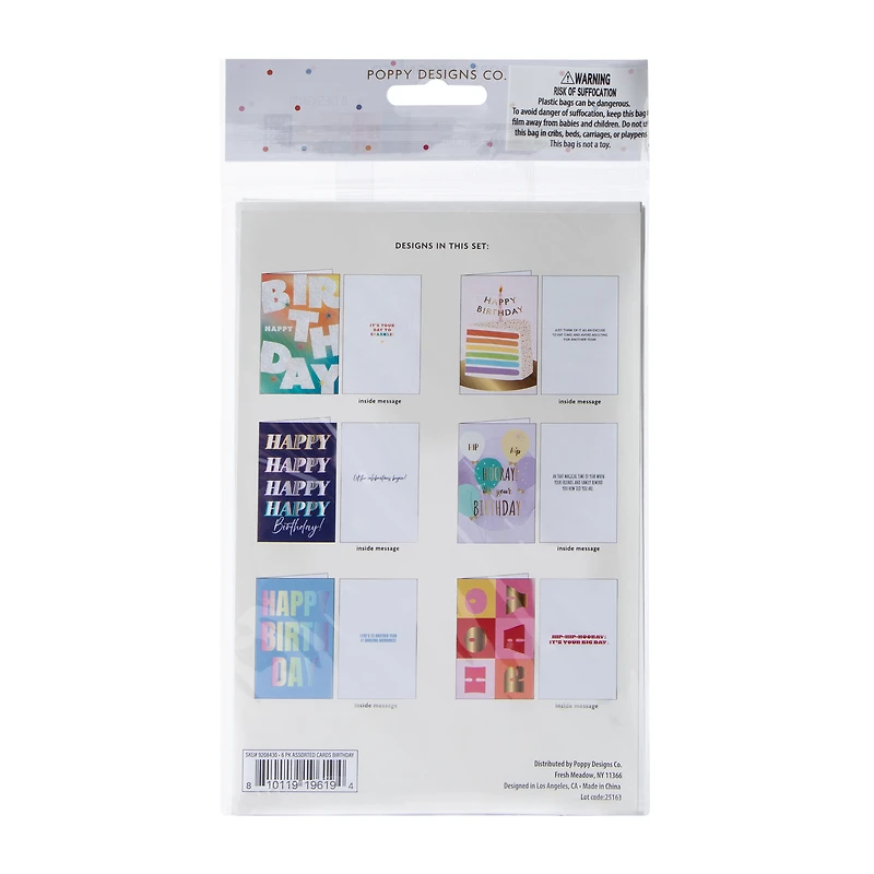 Assorted Cards With Envelopes 6-Pack