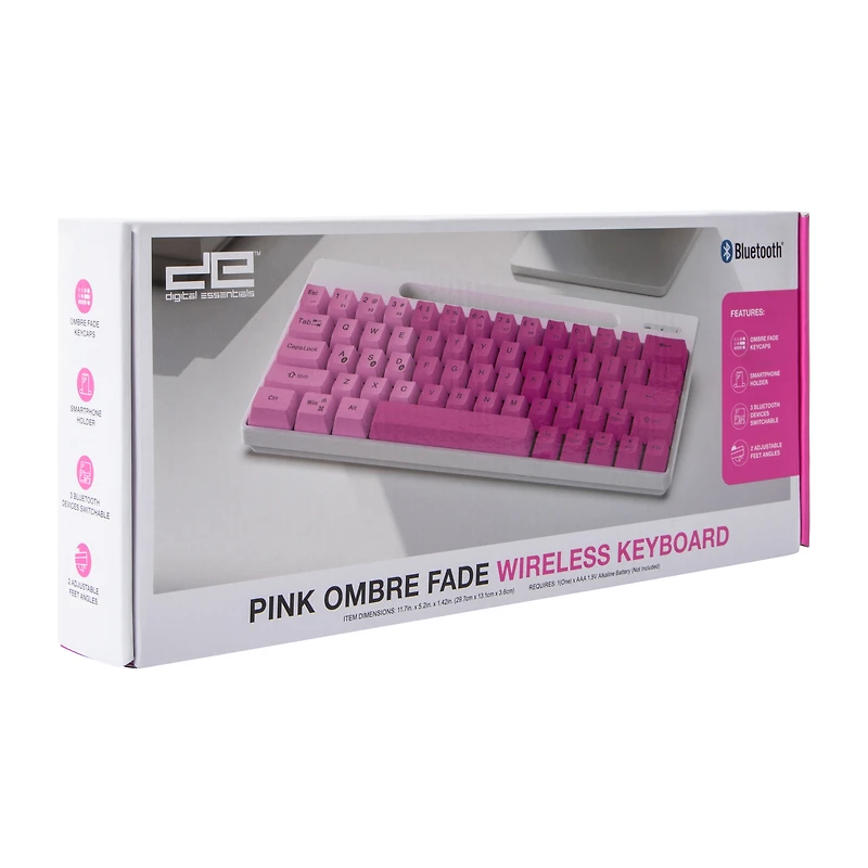 Digital Essentials™ Pink Ombre Fade Wireless Keyboard