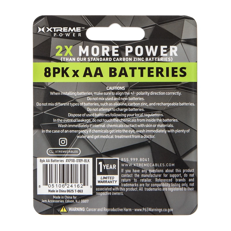 Xtreme Power™ AA Batteries 8-Pack