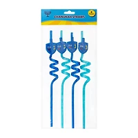 Hannukah Dreidel Straw 4-Pack