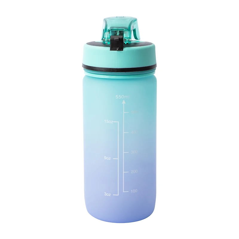 Mayim Dual Tone Light Blue Kid's Motivational Bottle 18oz
