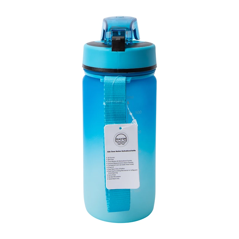 Mayim Gradient Blue Kid's Motivational Bottle 18oz