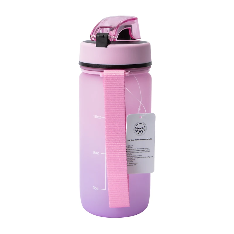 Mayim Pink Kid's Motivational Bottle 18oz