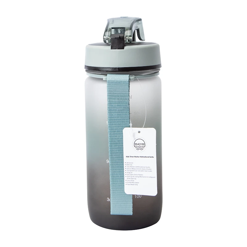 Mayim Black Kid's Motivational Bottle 18oz