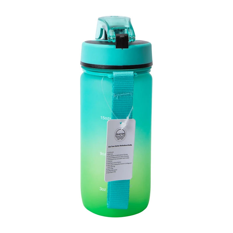 Mayim Green Kid's Motivational Bottle 18oz