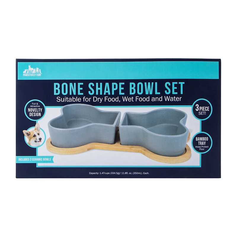 Bone Shape Bowl 3-Piece Set