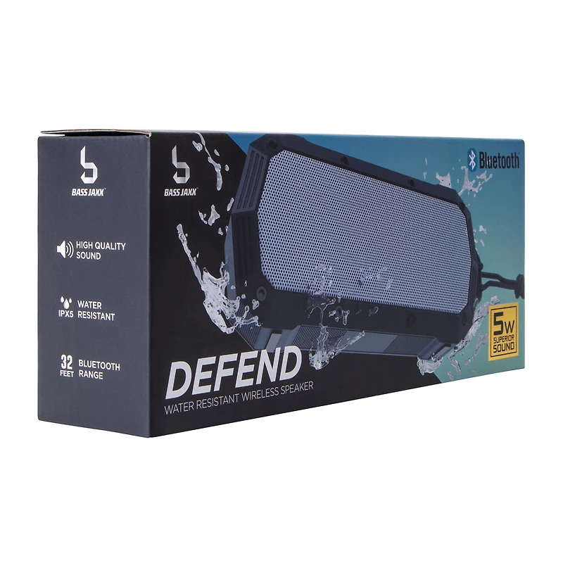 Bass Jaxx™ Defend Water Resistant Wireless Speaker
