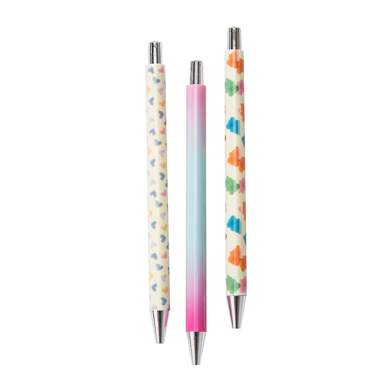 Fashion Click Pens 3-Count