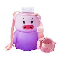 Purple Gradient Pig Water Bottle 35oz