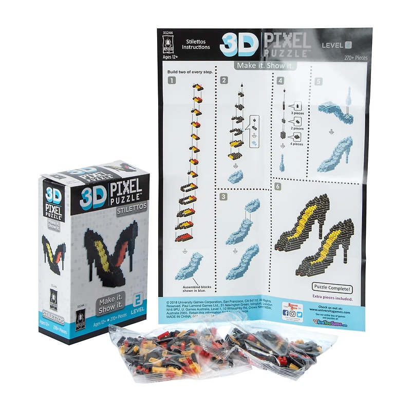 3D Pixel Puzzle™ Stilettos 270-Pieces