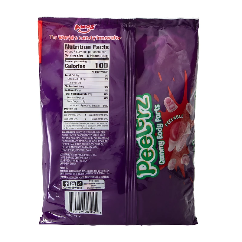 Amos® Peelerz® Gummy Body Parts 7.5oz