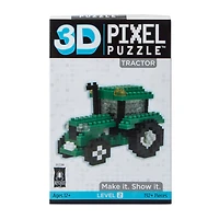 3D Pixel Puzzle™ Tractor 192-Pieces