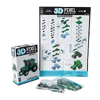 3D Pixel Puzzle™ Tractor 192-Pieces