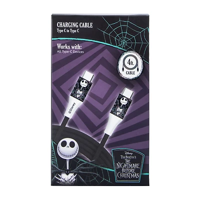 Disney Tim Burton's The Nightmare Before Christmas Type-C To Type-C Charging Cable