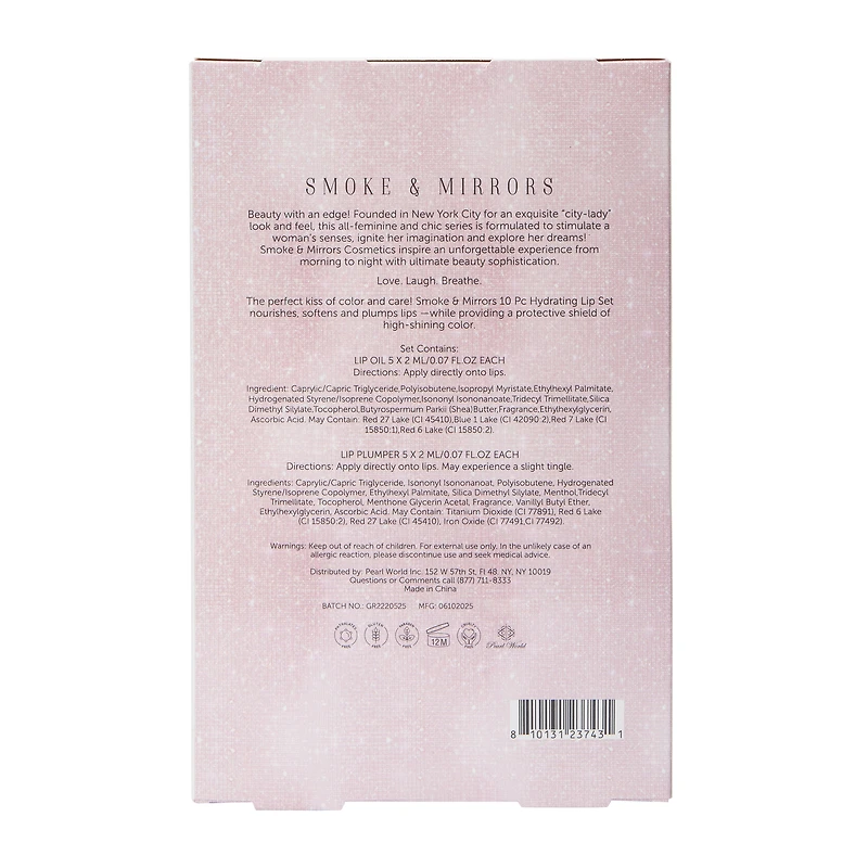 Smoke & Mirrors Pout Perfection Hydrating Lip Set 10-Count