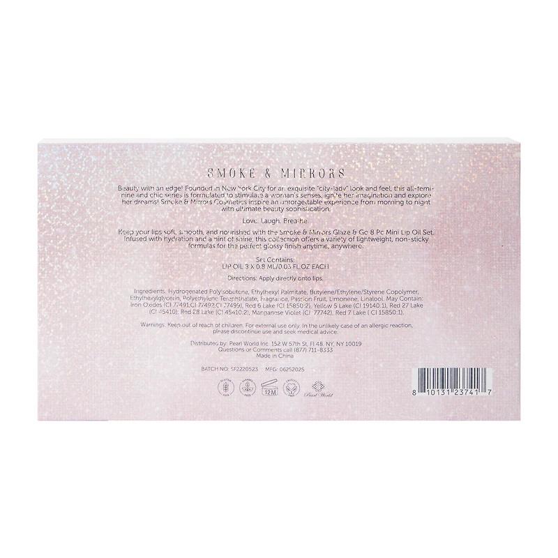 Smoke & Mirrors Glaze & Go Mini Lip Oil Set 8-Count