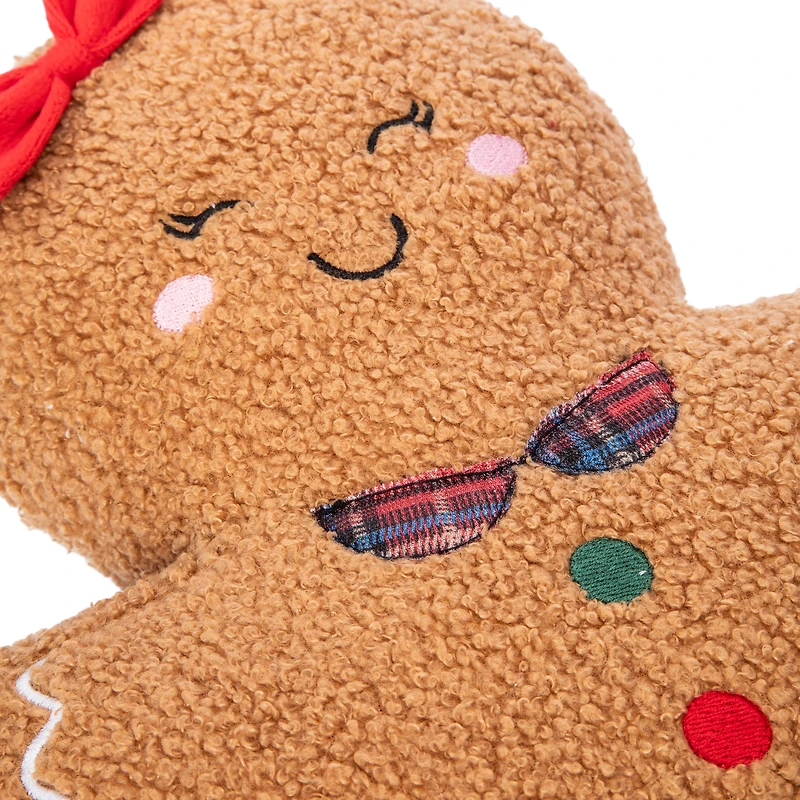 Snow Cool Gingerbread Girl Plush Pillow
