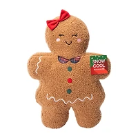 Snow Cool Gingerbread Girl Plush Pillow