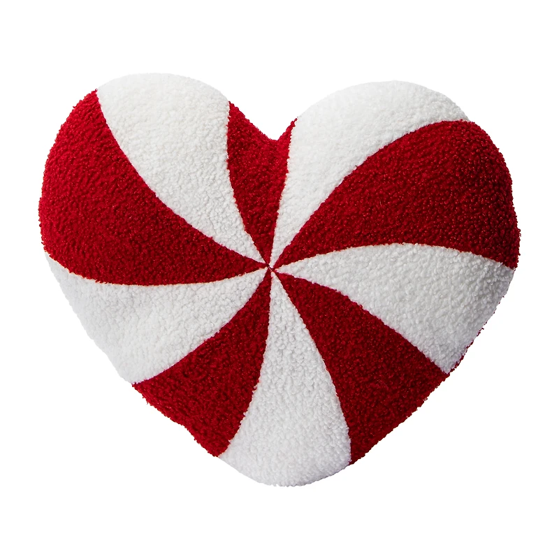 Candy Cane Heart Pillow