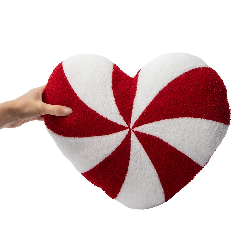 Candy Cane Heart Pillow