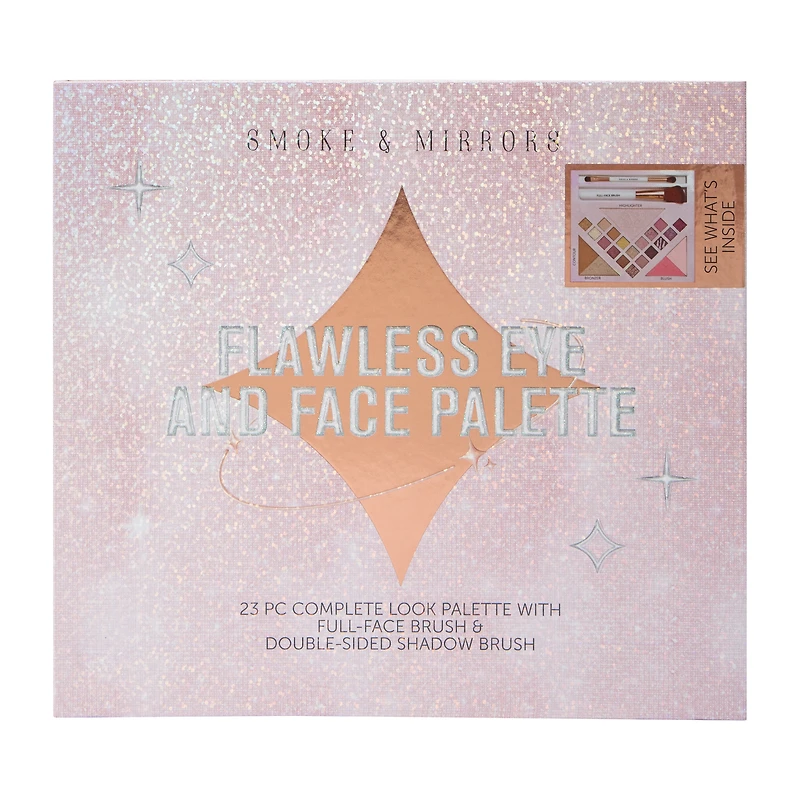 Smoke & Mirrors Flawless Eye And Palette Complete Look Palette With Full-Face Brush & Double-Sided Shadow Brush 23-Count