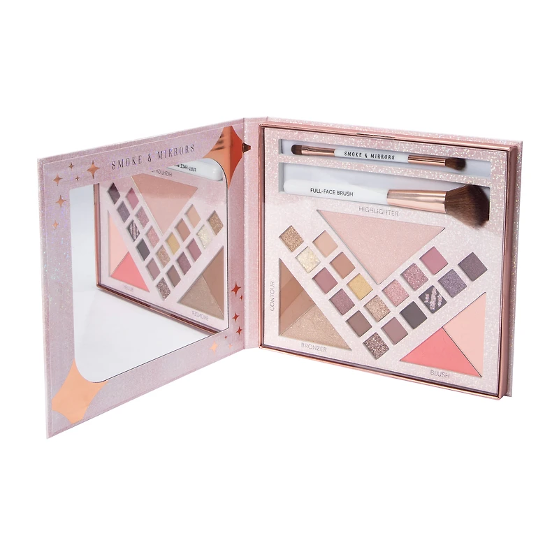 Smoke & Mirrors Flawless Eye And Palette Complete Look Palette With Full-Face Brush & Double-Sided Shadow Brush 23-Count