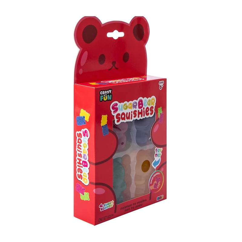 Crazy Fun® Sugar Bear Squishies Set 4-Pack