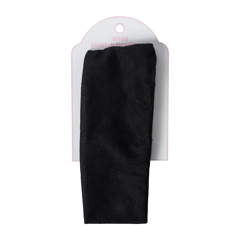 Wide Stretch Black Headband