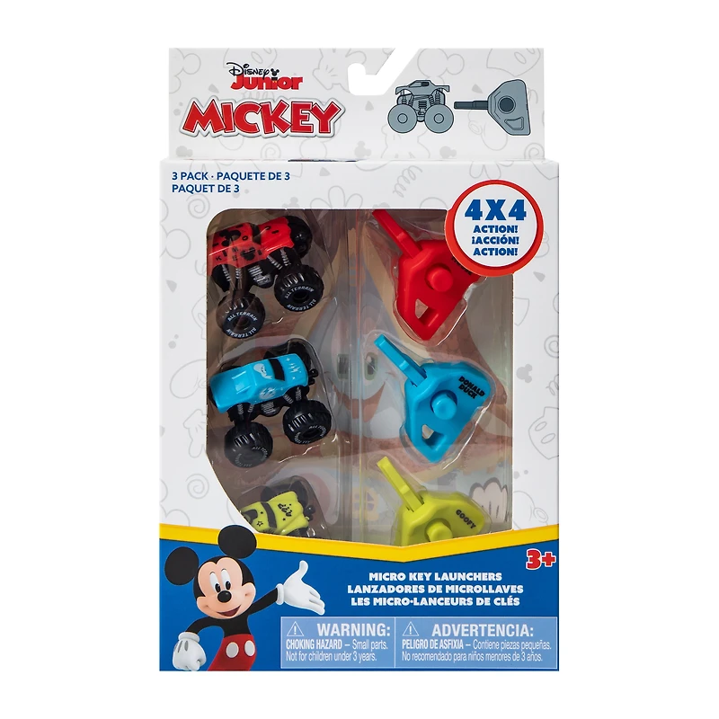 Disney Junior Mickey Micro Key Launchers 3-Pack (Styles May Vary)