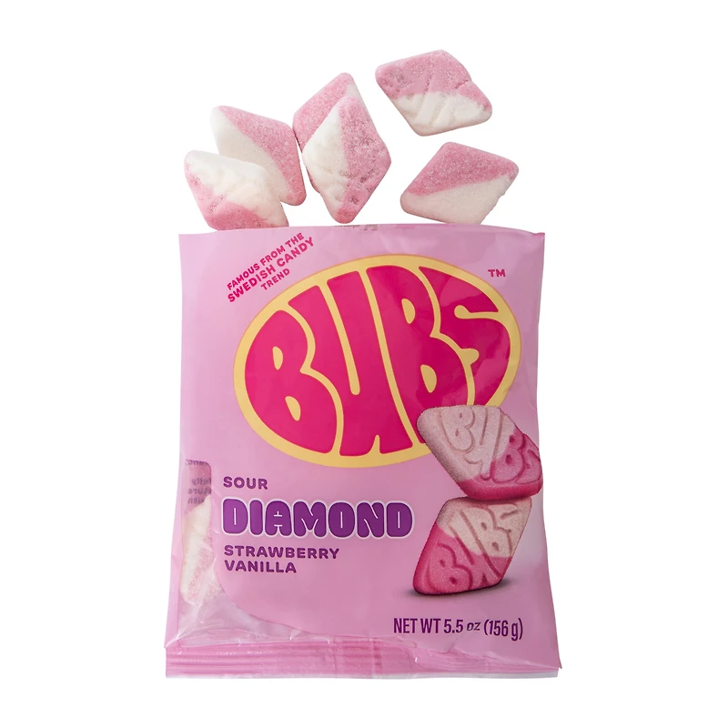 Bubs® Sour Diamond Strawberry Vanilla