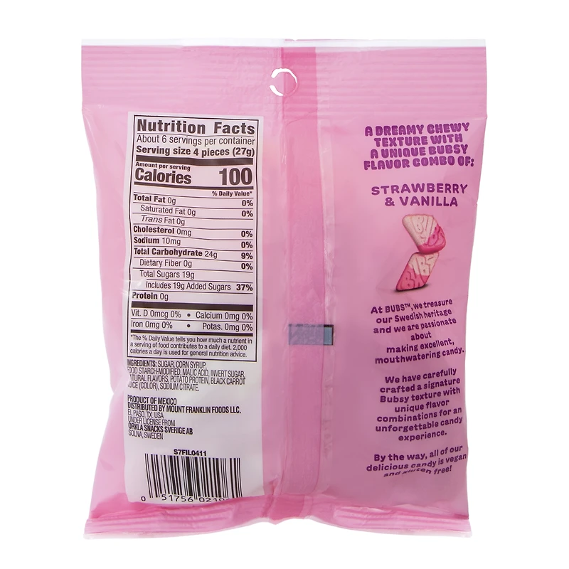 Bubs® Sour Diamond Strawberry Vanilla