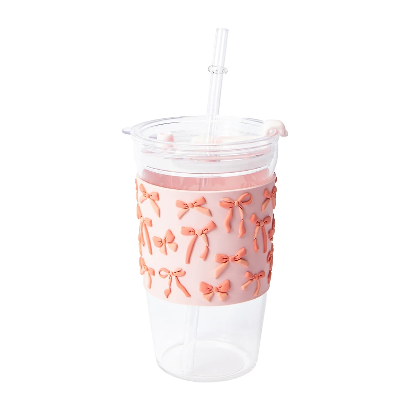 Ciao Glass Tumbler With Straw