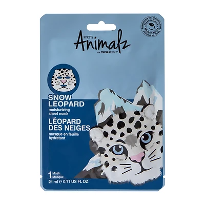 Pretty Animalz By Masque B.A.R™ Snow Leopard Moisturizing Sheet Mask