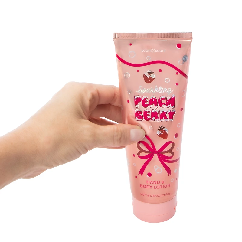 ScentXScent Sparkling Peach Berry Hand & Body Lotion 8oz