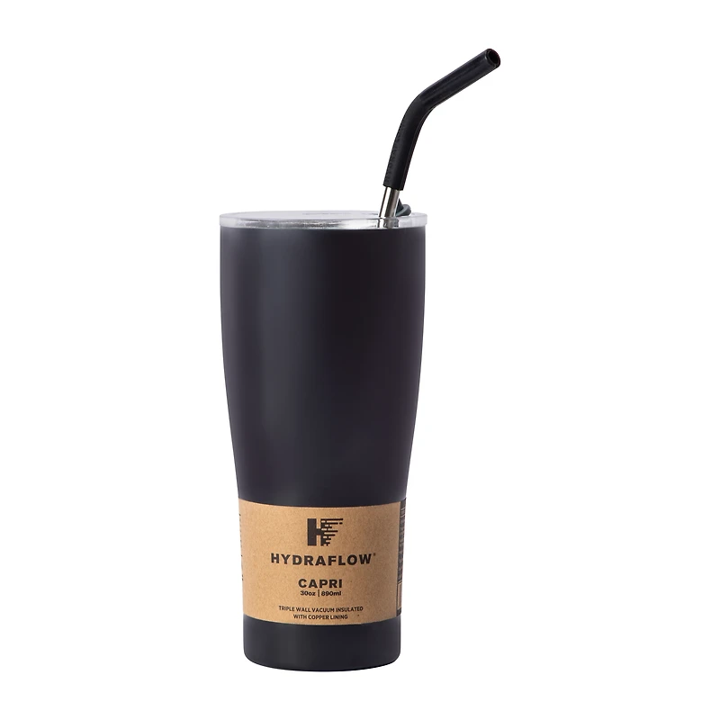 Hydraflow® Gloss Black Capri Tumbler 30oz