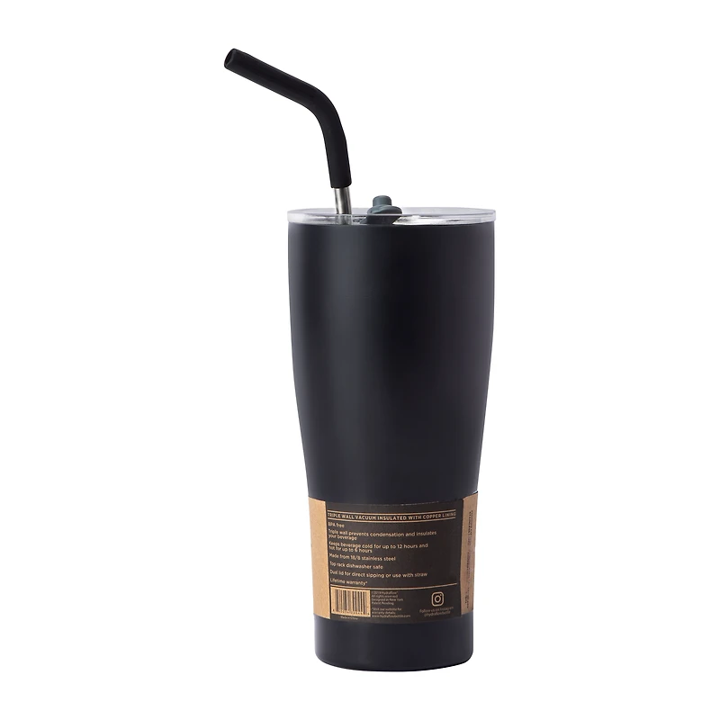 Hydraflow® Gloss Black Capri Tumbler 30oz