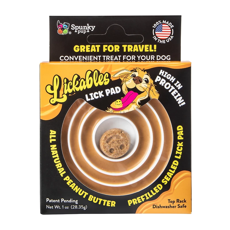 Spunky Pup® Lickables Peanut Butter Lick Pad  1oz