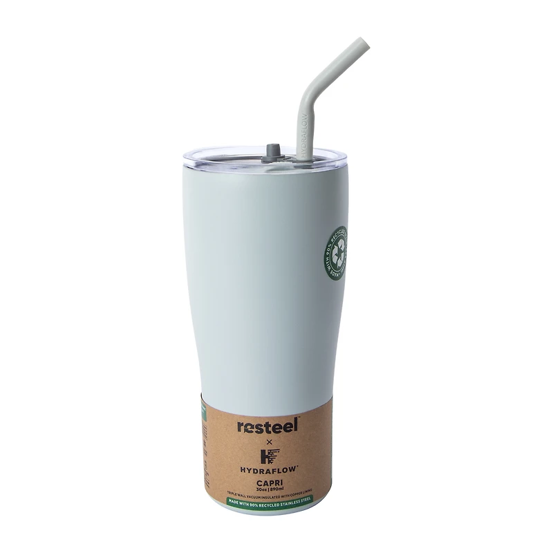 Resteel® X Hydraflow® Grey Capri Tumbler 30oz