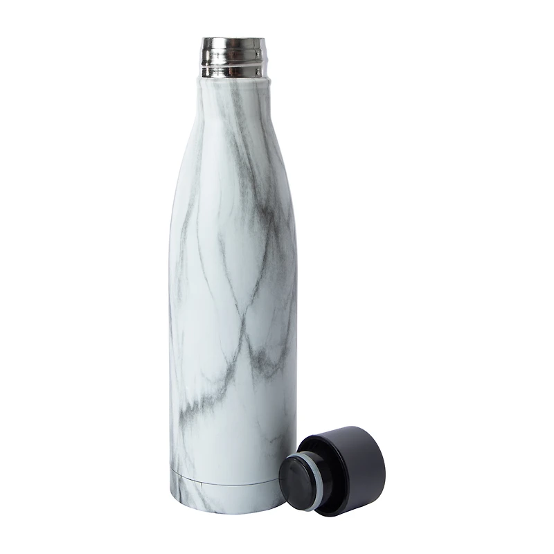 Wellness Marble-Textured Double Wall Stainless Steel Bottle 17oz