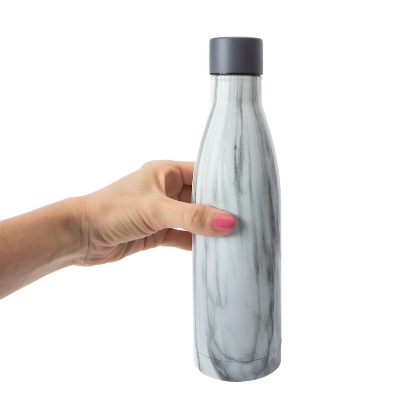 Wellness Marble-Textured Double Wall Stainless Steel Bottle 17oz