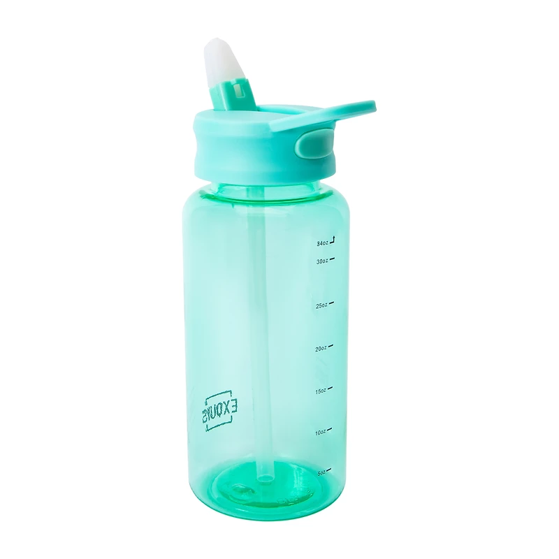 Exquis Teal Push Flip Bottle 34oz