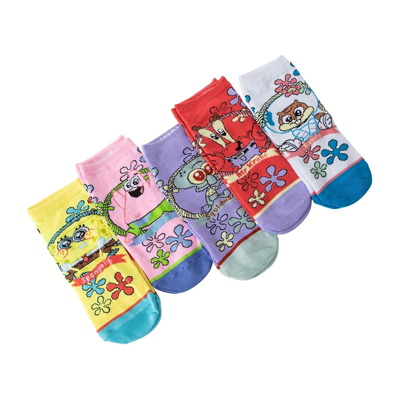 Juniors Nickelodeon™ SpongeBob SquarePants™ Ankle Length Socks 5-Pairs